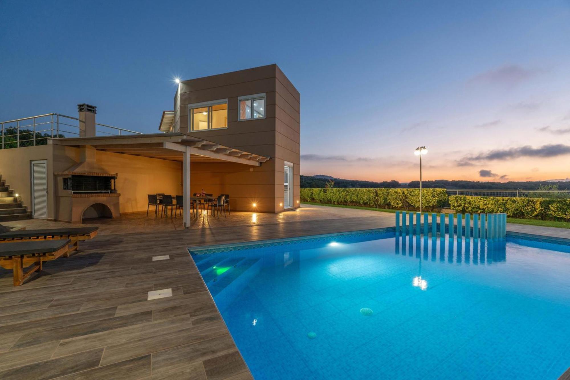 Villa Ariella With Sea View Agia Marina Buitenkant foto