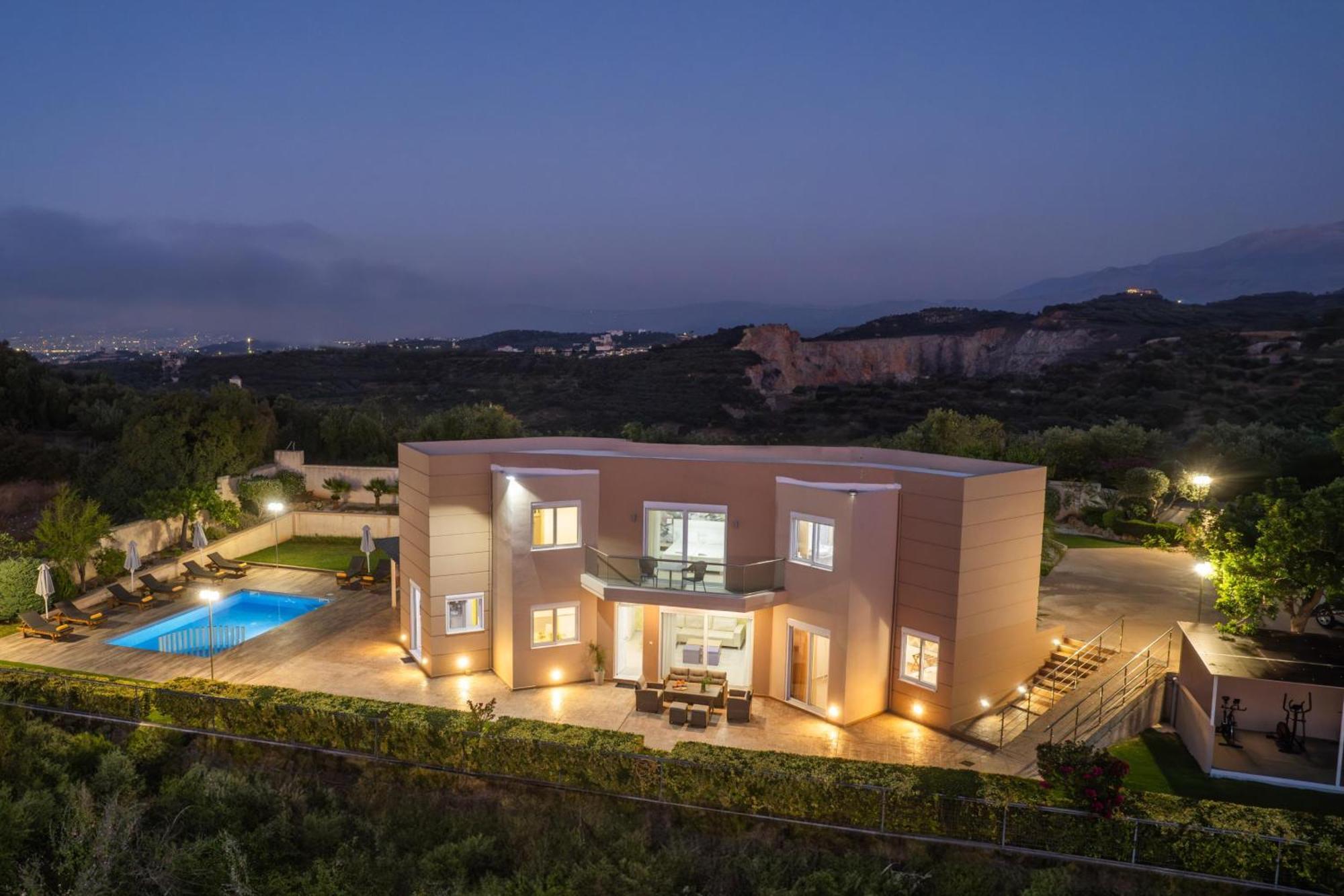 Villa Ariella With Sea View Agia Marina Buitenkant foto