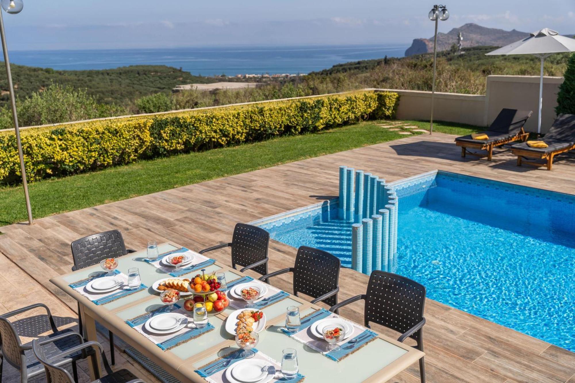 Villa Ariella With Sea View Agia Marina Buitenkant foto